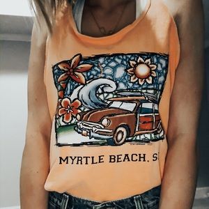 Vintage Myrtle Beach Woody Car Tank